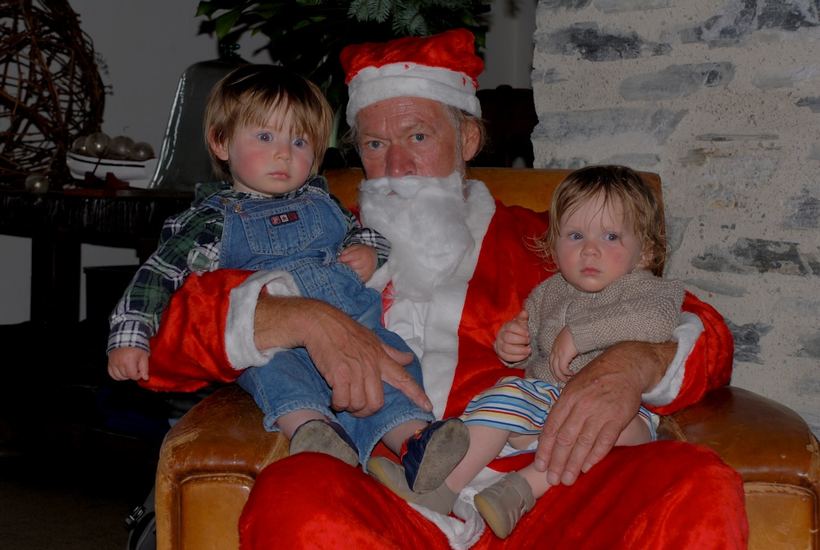 Santa duty, two on the lap